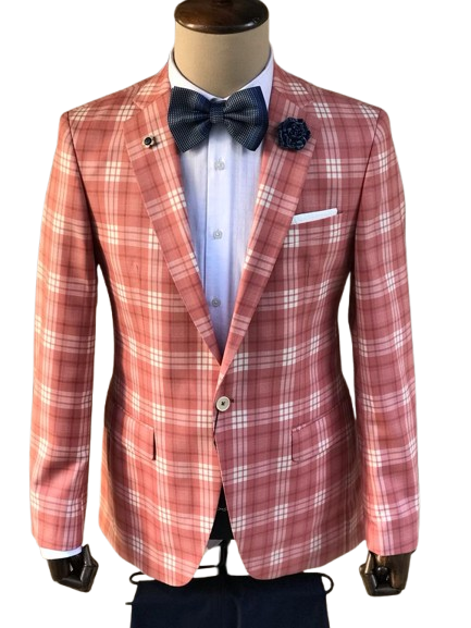 Diecapri Rose Plaid Classic Blazer