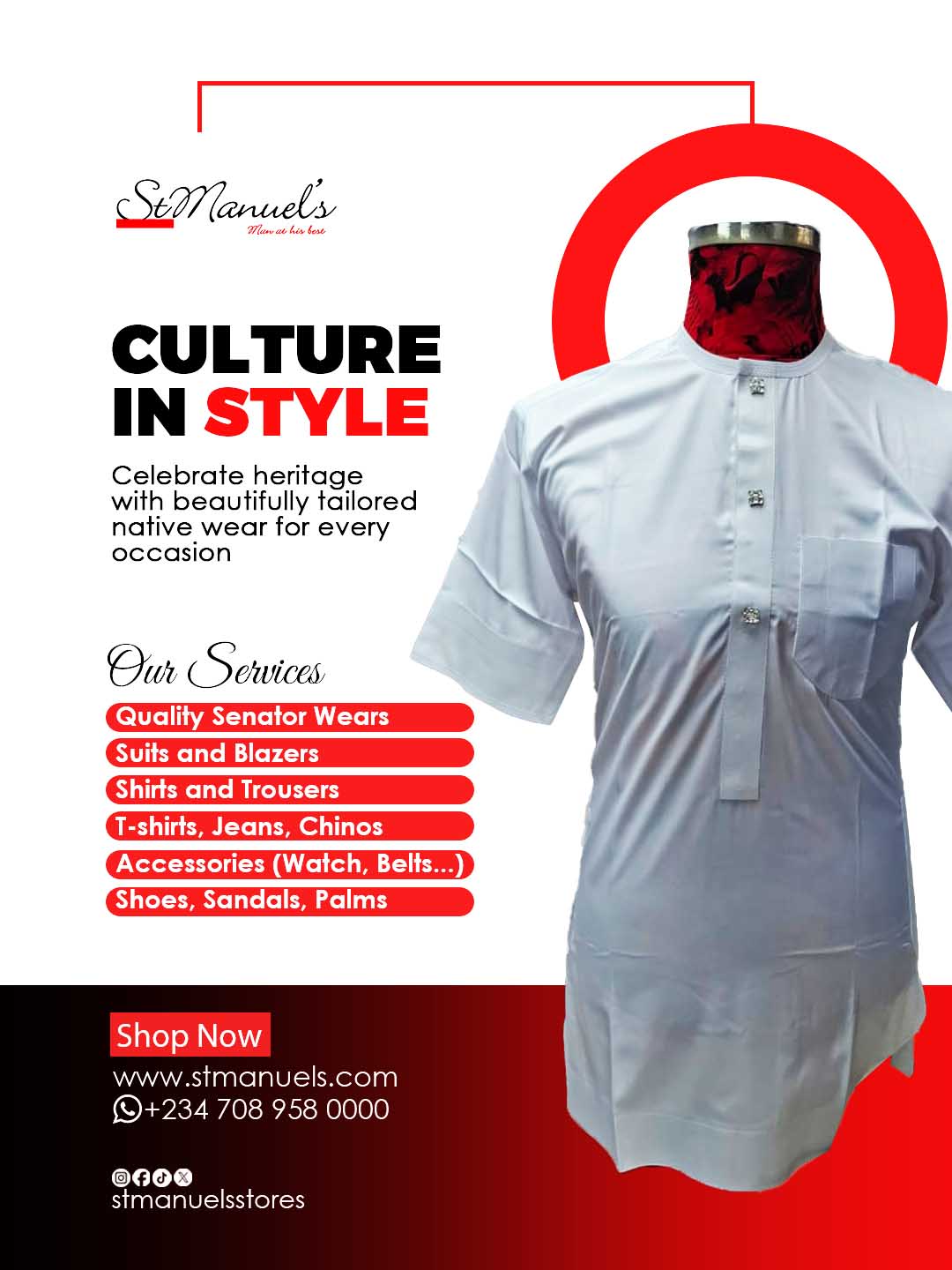 Culture in style native wear by St Manuels