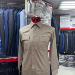 St Manuels Premium Beige Long Sleeve Native Shirt – Executive Casual Edition