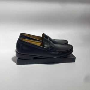 St Manuels Classic Black Penny Loafers – Timeless Slip-On Elegance